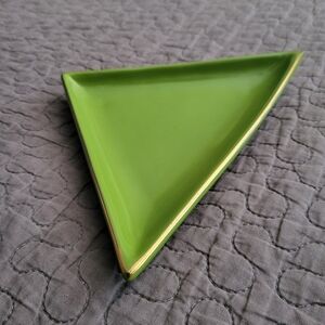 Target/Room Essentials Olive Green Dish with Gold Edging